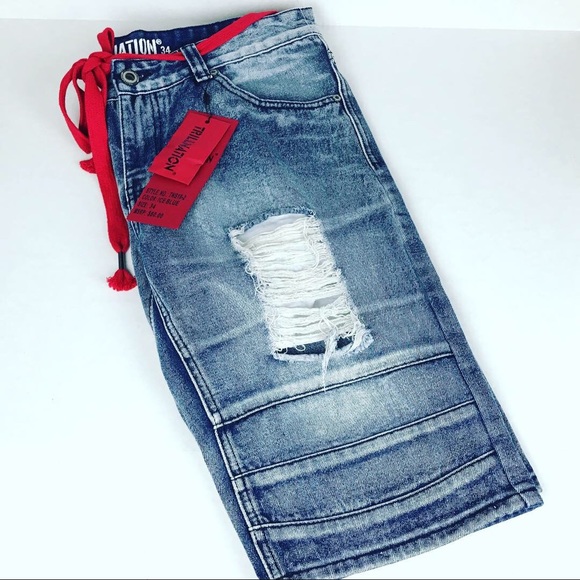 Trillnation Other - NWT Trillnation Distressed Ripped Men's Jeans 34